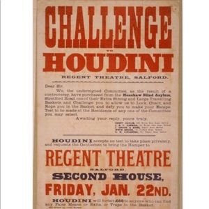 ⭐️ NWT Challenge to Houdini Vintage Poster